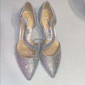 Alex Marie Sparkling Silver Heels